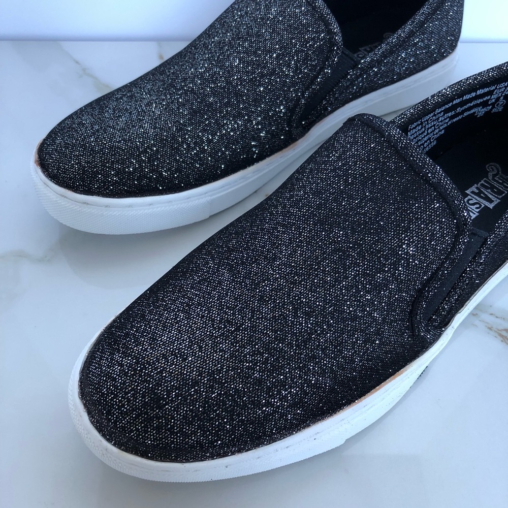 NWOT Black Sparkle Slip On Shoes